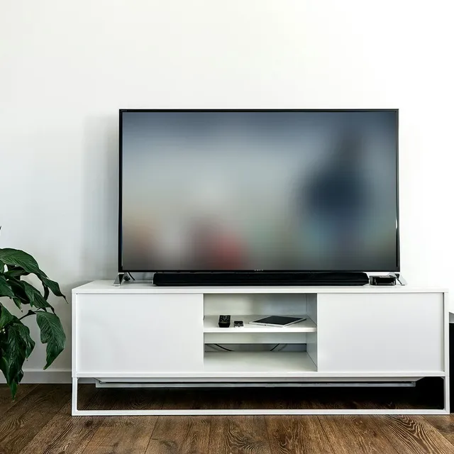 A connected TV in a bright living room